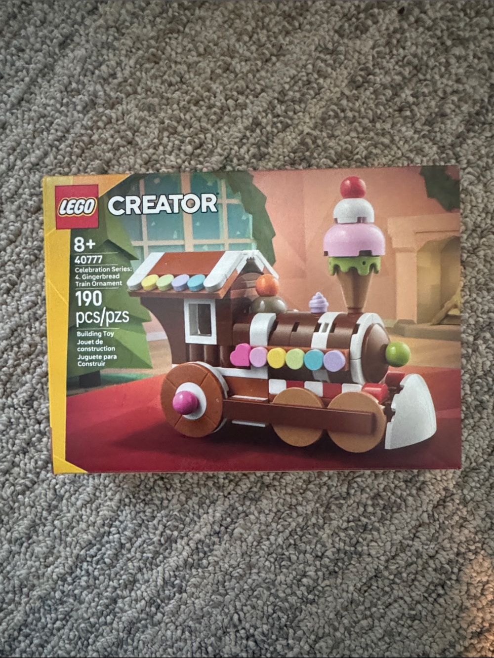 Lego Creator Brown Gingerbread Train w/ Pink, Green, Yellow & Blue Accents 40777